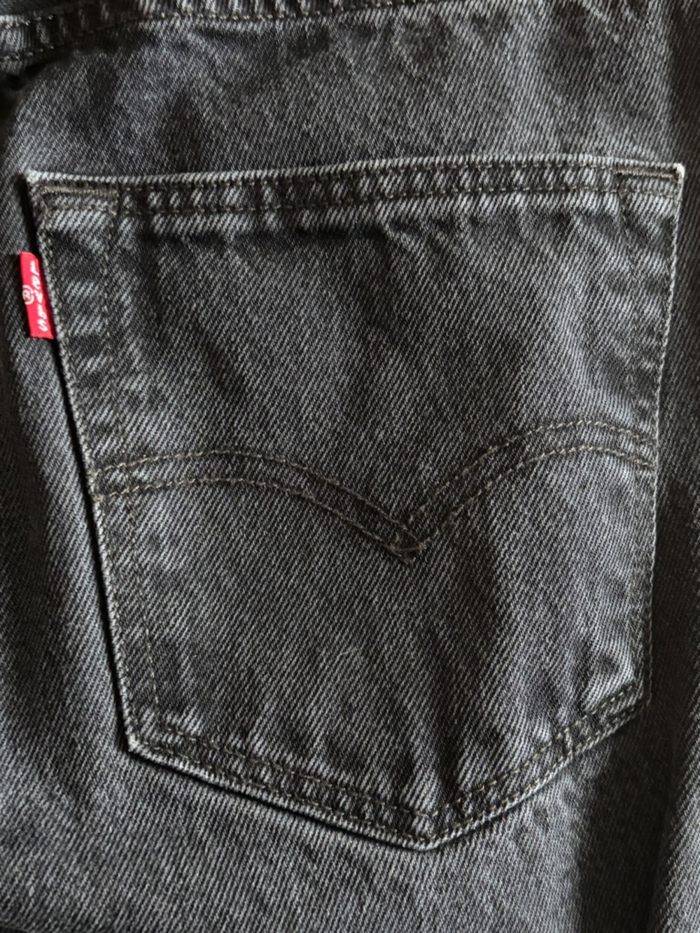 Levi’s 501 Original Straight Jeans Black Wash Button Fly Vintage Fade - Picture 5 of 12